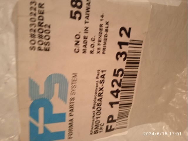Błotnik przedni prawy FPS FP1425312 cena, od 128,30 USD