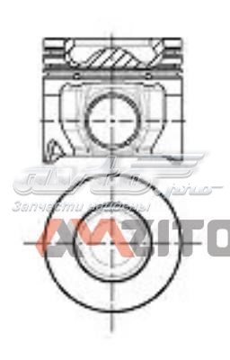 Do koszyka 8743360700 Nural Tłok, komplet na 1 cylinder, 2. naprawa (+0,50)