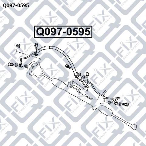 Przewód hydraulicznego układu wspomagania wysokiego ciśnienia, od pompy do maglownicy (mechanizmu) Q0970595 Q-fix