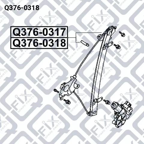 Do koszyka Q3760318 Q-fix Mechanizm podnoszenia szyby drzwi przednich prawych