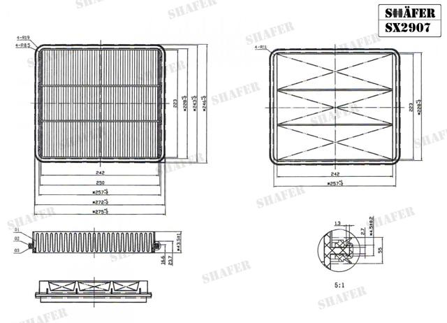Do koszyka SX2907 Shafer Filtr powietrza