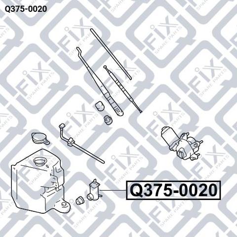 Pompka spryskiwacza szyby przedniej Q-fix Q3750020
