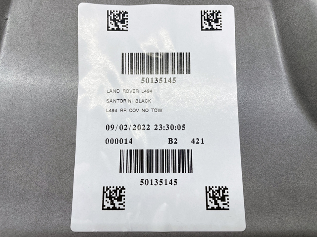 LR059941 Land Rover Zaślepka zderzaka haka holowniczego tylna