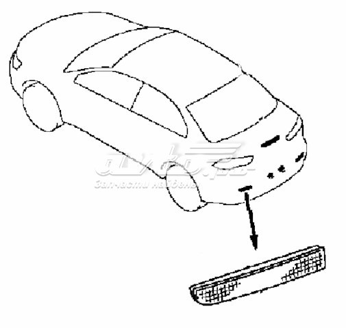 Lampa odblaskowa zderzaka tylnego lewa Mitsubishi Lancer 10 (CY_A, CZ_A)