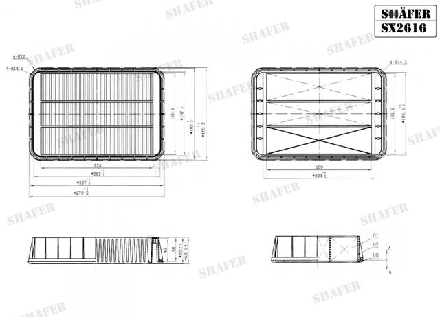 SX2616 Shafer Filtr powietrza