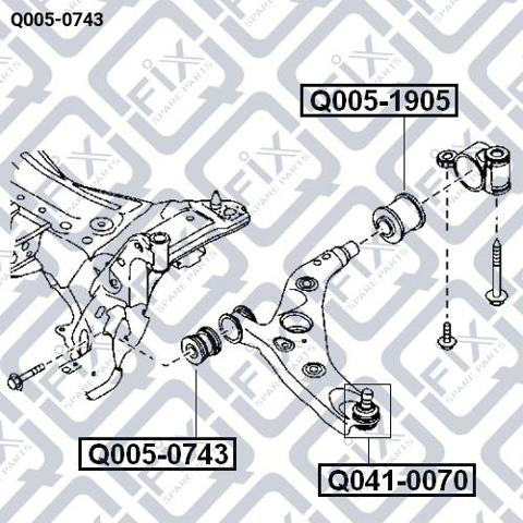 Q0050743 Q-fix Silentblock przedniego wahacza dolnego
