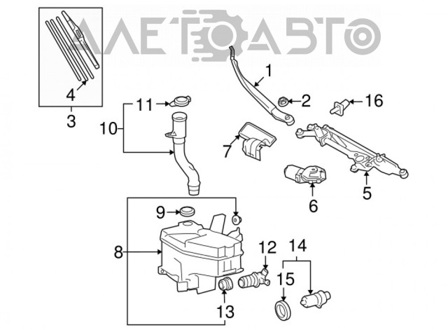 Zbiorniczek spryskiwacza szyb Lexus LS 460/460L