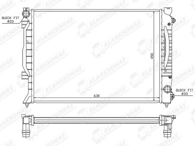 Chłodnica silnika 4B0121251 VAG