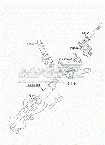 Pierścień kontaktowy AIRBAG, taśma kierownicy Hyundai/Kia 934902P710