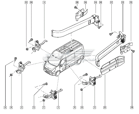 Ogranicznik drzwi tylny Renault (RVI) 904702142R cena, od 63,44 USD