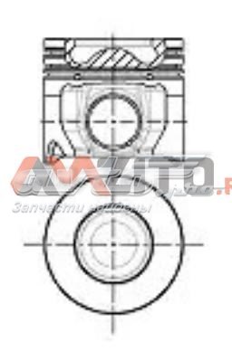 8743360700 Nural Tłok, komplet na 1 cylinder, 2. naprawa (+0,50)