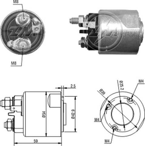 ZM2495 ZM elektromagnes rozrusznika