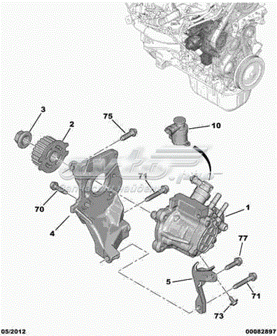 1920RF Peugeot/Citroen Pompa wtryskowa wysokiego ciśnienia