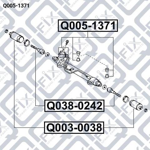 Silentblock mocowania maglownicy Q-fix Q0051371 cena, od 56,44 USD