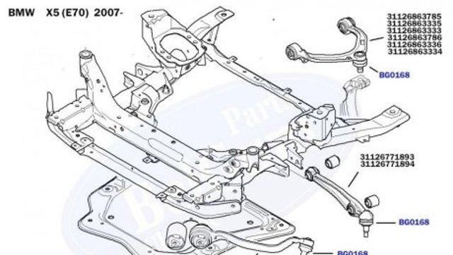 Osłona sworznia wahacza górnego (druga nazwa - osłona sworznia zwrotnicy górnego) do BMW X5 (E70)