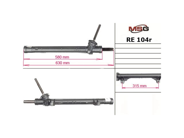 RE104R MSG Listwa kierownicza (maglownica)