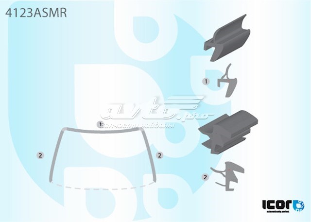 Listwa ochronna szyby przedniej do Hyundai Santa Fe I SM