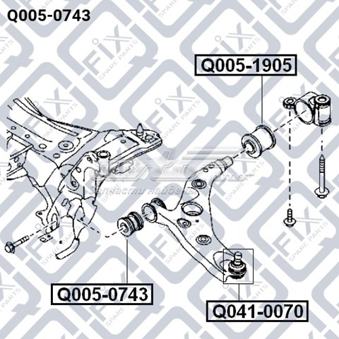 Do koszyka Q0050743 Q-fix Silentblock przedniego wahacza dolnego