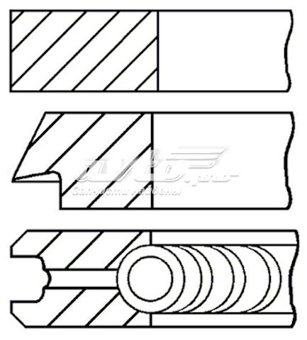 0843930000 Goetze Pierścienie tłokowe na 1 cylinder, STD.