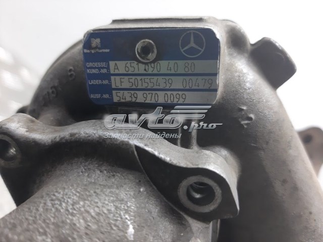 A6510904080 Mercedes Turbina