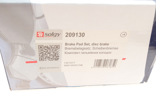 Klocki hamulcowe przednie tarczowe Solgy 209130 cena, od 26,50 USD