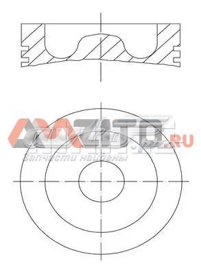 Tłok, komplet do jednego cylindru, STD 061PI00128000 Mahle Original