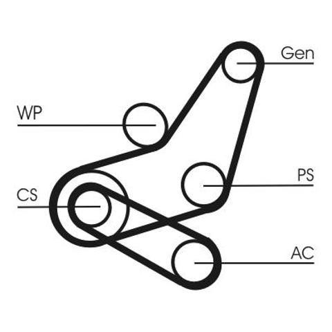 Pasek napędowy mechanizmów, zestaw Continental/Siemens 6PK1059T2 cena, od 34,62 USD