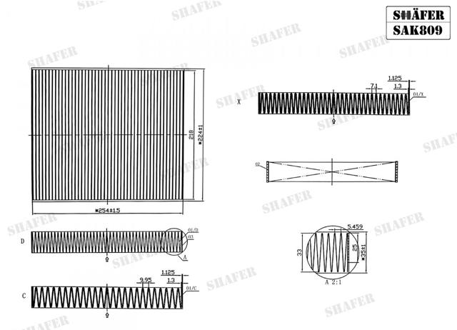 Filtr kabiny SAK809 Shafer