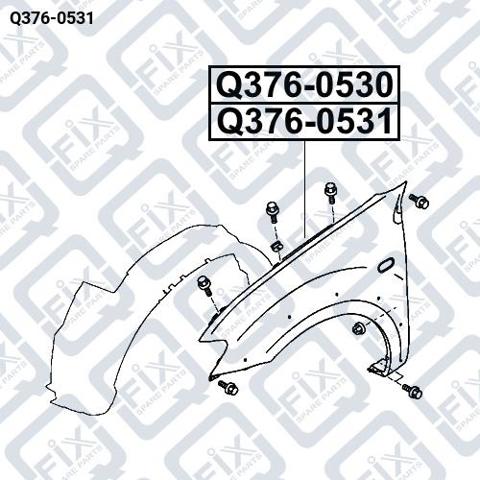 Błotnik przedni lewy Mitsubishi Pajero SPORT II SUV (KH) (2008 - 2014) cena, od 314,44 USD