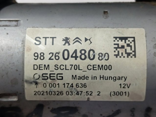 Do koszyka 9826048080 Peugeot/Citroen Rozrusznik