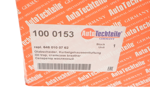Separator oleju układu wentylacji kadłuda (bloku silnika) Autotechteile 1000153