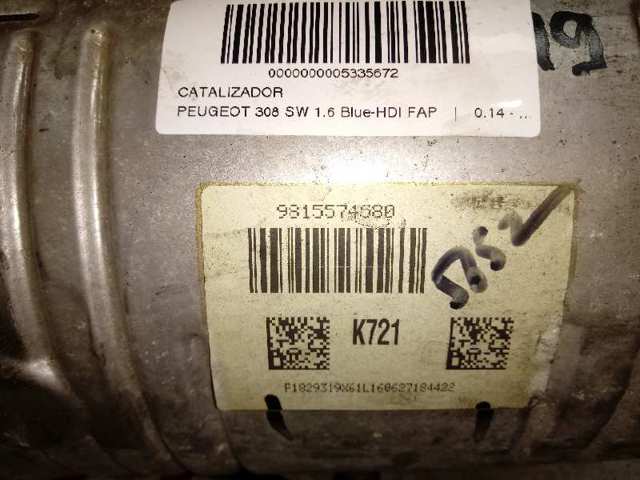 Konwerter-katalizator Peugeot/Citroen 9815574580 cena, od 384,04 USD