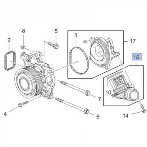 Termostat General Motors 55490715 cena, od 32,05 USD