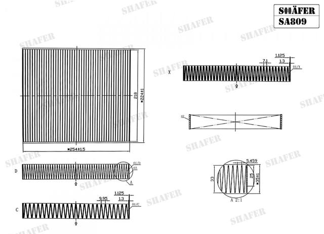 Filtr kabiny Shafer SA809