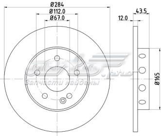 23-0313C Metelli tarcza hamulcowa przednia