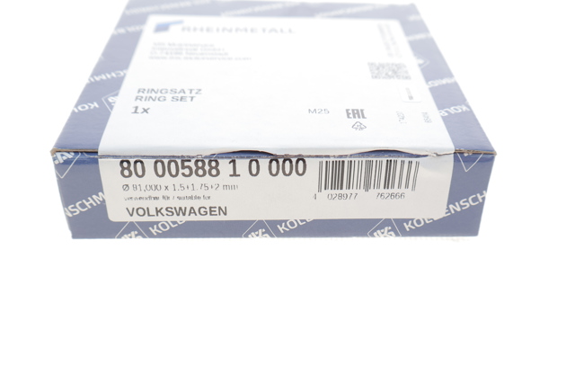 800058810000 Kolbenschmidt Pierścienie tłokowe na 1 cylinder, STD.