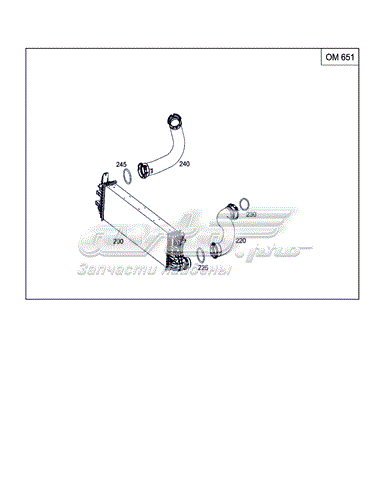 Chłodnica intercoolera A4475011301 Mercedes