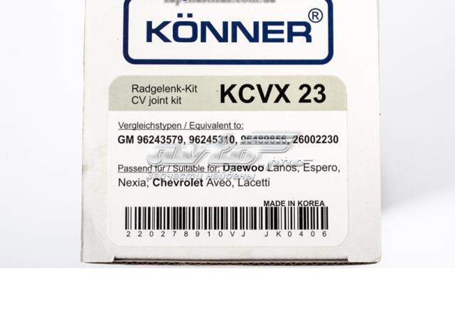 Osłona przegubu homokinetycznego półosi przedniej wewnętrzna Konner KCVX23