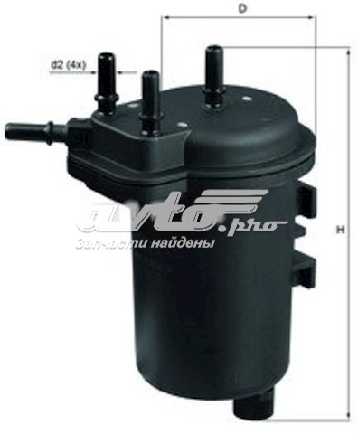 Filtr paliwa KL432 Mahle Original