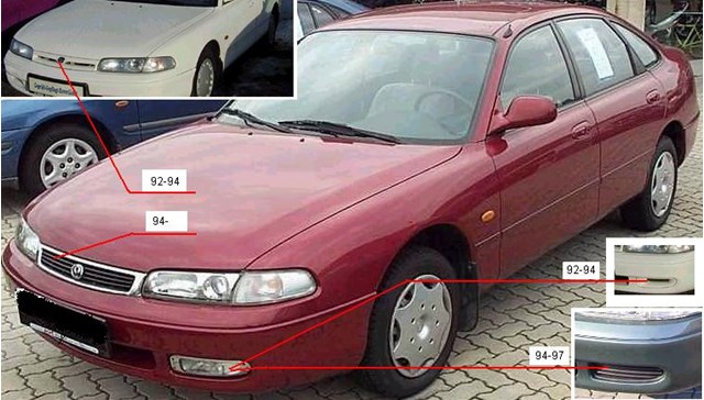 Zderzak przedni Mazda 626 IV sedana (GE) (1992 - 1997) cena, od 100,27 USD