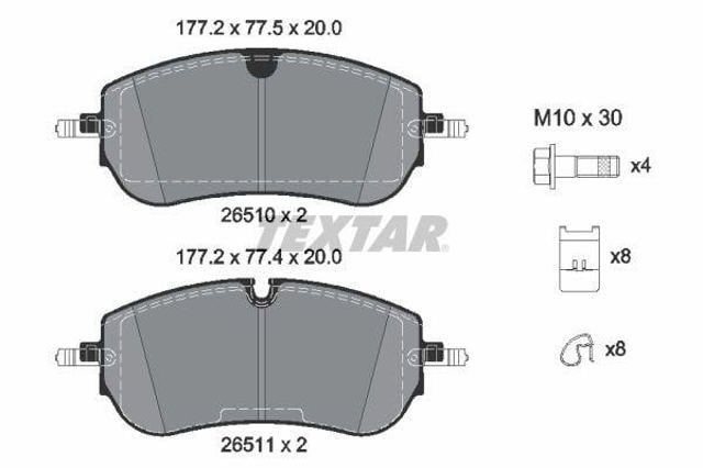 Klocki hamulcowe przednie tarczowe Land Rover LR174900
