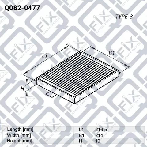Q0820477 Q-fix Filtr kabiny