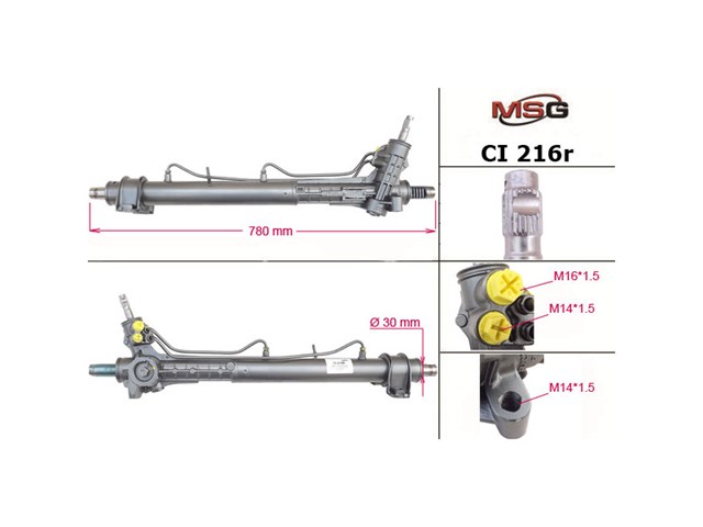 Listwa kierownicza (maglownica) MSG Rebuilding CI216R cena, od 285,87 USD
