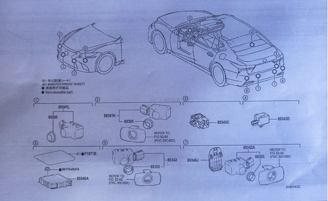 Czujnik parkowania przedni Lexus ES (H10, Z10)