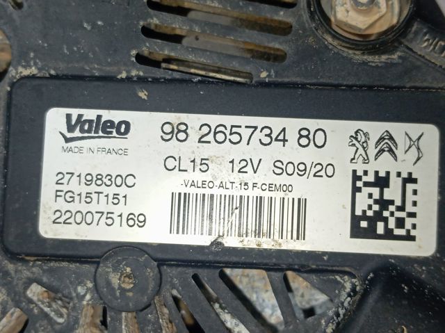 Alternator 9826573480 Peugeot/Citroen