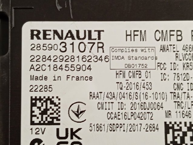 Do koszyka 285903107R Renault (RVI) 