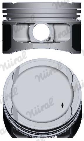 Tłok, komplet na 1 cylinder, 2. naprawa (+0,50) 8744780700 Nural