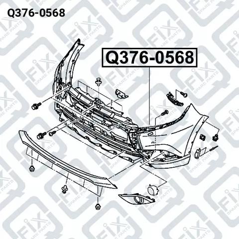 Q3760568 Q-fix Zderzak przedni