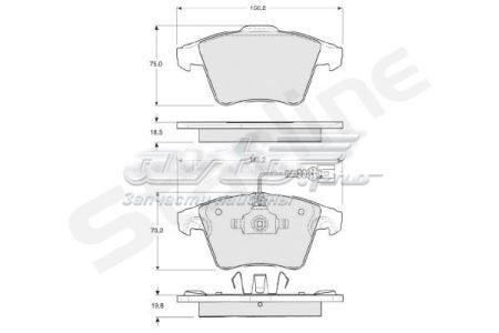BDS325 Starline Klocki hamulcowe przednie tarczowe