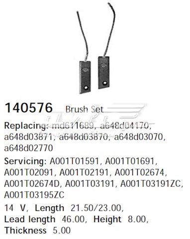 Szczotka alternatora Cargo 140576